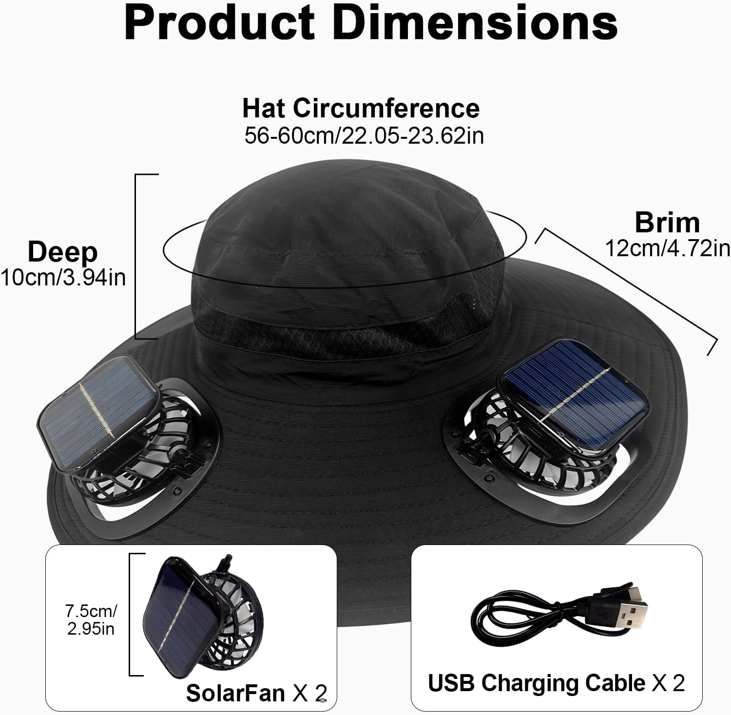 Solar Fan Safari Hat