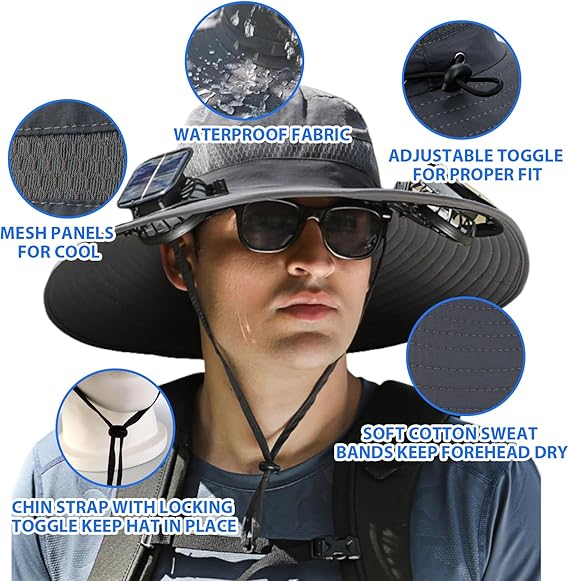 Solar Fan Safari Hat