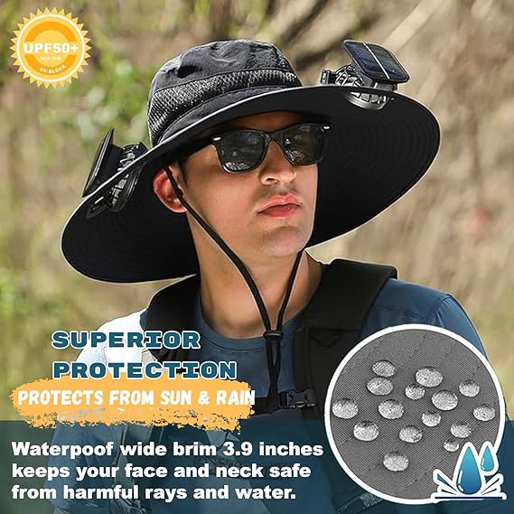 Solar Fan Safari Hat
